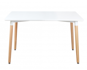 Стол деревянный E-line Eames бук, МДФ белый Фото 2