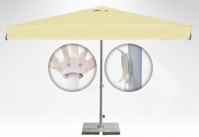Зонт профессиональный THEUMBRELA SEMSIYE EVI Avocado алюминий, полиэстер бежевый Фото 6