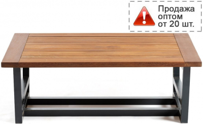 Столик деревянный кофейный WArt Nova AL.OS алюминий, ироко Фото 1