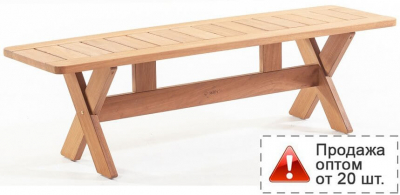 Скамейка деревянная WArt Focus Bench 160 ироко Фото 1