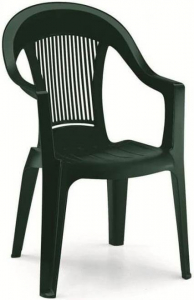 Кресло пластиковое SCAB GIARDINO Elegant Scratchproof Monobloc пластик зеленый Фото 1