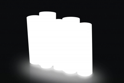 Кашпо-ограждение пластиковое светящееся SLIDE Bamboo Lighting полиэтилен белый Фото 5