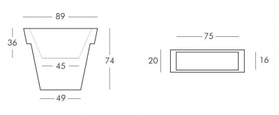 Кашпо пластиковое светящееся SLIDE Il Vaso Lighting полиэтилен белый Фото 2