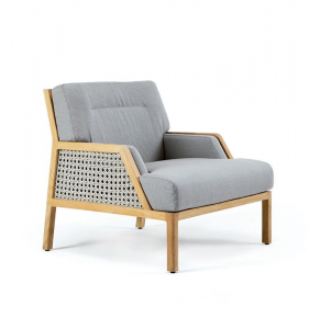 Кресло деревянное с подушками Ethimo Grand Life мореный тик, роуп, акрил мореный тик, белый Фото 11