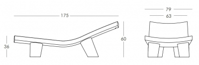 Шезлонг-лежак пластиковый SLIDE Low Lita Lounge Standard полиэтилен Фото 2