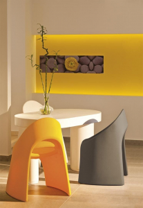 Кресло пластиковое SLIDE Amelie Standard полиэтилен тыквенный оранжевый Фото 5