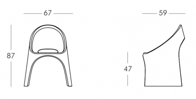 Кресло пластиковое SLIDE Amelie Standard полиэтилен тыквенный оранжевый Фото 2