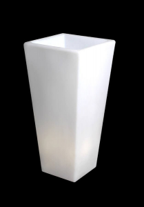Кашпо пластиковое светящееся SLIDE Y-Pot Lighting полиэтилен белый Фото 4