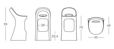 Стул пластиковый барный SLIDE Amelie Sit Up Standard полиэтилен Фото 2