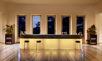 Стойка пластиковая барная светящаяся SLIDE Cordiale Art Deco Lighting полиэтилен, компакт-ламинат HPL ванильный, коричневый Фото 10