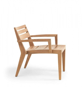 Кресло деревянное лаунж Ethimo Ribot тик натуральный Фото 11