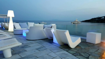 Торшер пластиковый уличный SLIDE Pivot Lighting OUT полиэтилен белый Фото 18