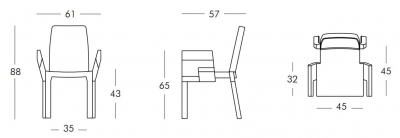 Кресло пластиковое SLIDE Doublix Standard полиэтилен Фото 2