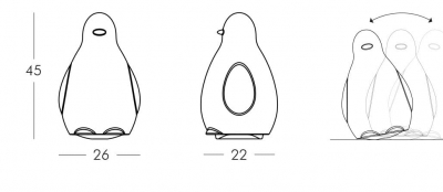 Светильник пластиковый Пингвин SLIDE Koko Lighting полиэтилен Фото 2
