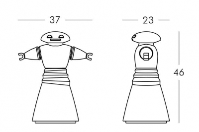 Светильник пластиковый настольный Робот SLIDE Mr. Bot Lighting полиэтилен Фото 2