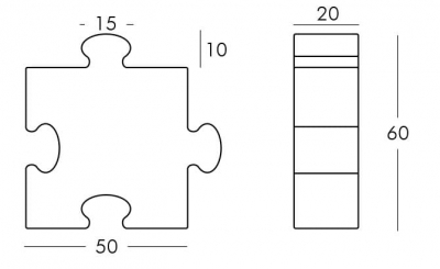 Фигура пластиковая Пазл SLIDE Puzzle Standard полиэтилен Фото 2