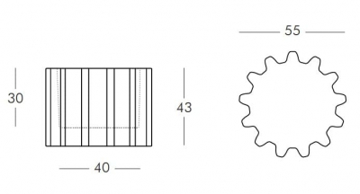 Кашпо пластиковое SLIDE Gear Pot Standard полиэтилен Фото 2