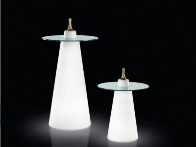 Стол пластиковый светящийся SLIDE Peak Lighting полиэтилен, закаленное стекло белый Фото 10