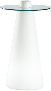 Стол пластиковый барный светящийся SLIDE Peak Lighting полиэтилен, закаленное стекло белый Фото 28
