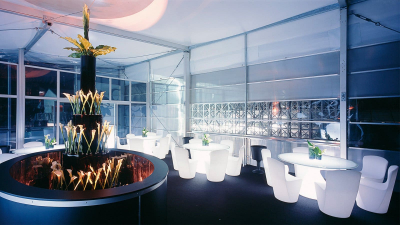 Стол пластиковый со стеклом светящийся SLIDE Ed Lighting полиэтилен, закаленное стекло белый Фото 10