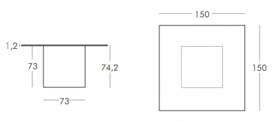 Стол пластиковый светящийся SLIDE Square Lighting полиэтилен белый Фото 2