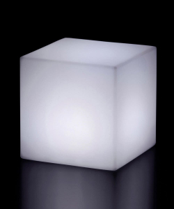 Светильник пластиковый уличный Куб SLIDE Cubo 50 Lighting OUT полиэтилен белый Фото 5