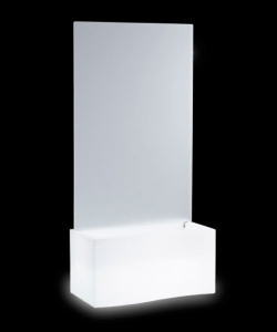 Кашпо пластиковое светящееся SLIDE Prive Lighting полиэтилен, оргстекло белый Фото 4