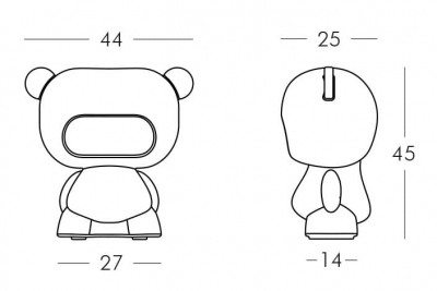Светильник пластиковый настольный Медвежонок SLIDE Pure Lighting полиэтилен Фото 2