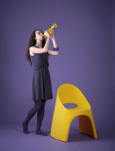 Кресло пластиковое SLIDE Amelie Standard полиэтилен шафрановый желтый Фото 4
