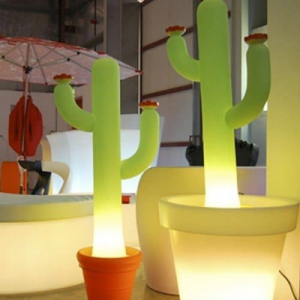 Светильник пластиковый напольный SLIDE Cactus Lighting полиэтилен зеленый, тыквенный оранжевый Фото 5