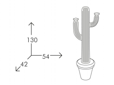 Светильник пластиковый напольный SLIDE Cactus Lighting полиэтилен белый, пламенный красный Фото 2