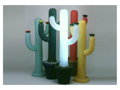 Светильник пластиковый напольный SLIDE Cactus Lighting полиэтилен белый, пламенный красный Фото 4