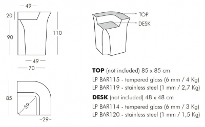 Стойка пластиковая барная светящаяся SLIDE Jumbo Corner Lighting полиэтилен белый Фото 2