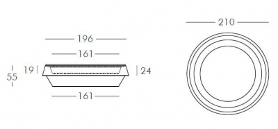 Пуф пластиковый светящийся SLIDE Gio Bed Lighting полиэтилен, экокожа белый, светло-серый Фото 2