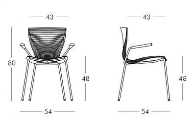 Кресло пластиковое SLIDE Gloria Meeting Standard сталь, полипропилен черный Фото 2