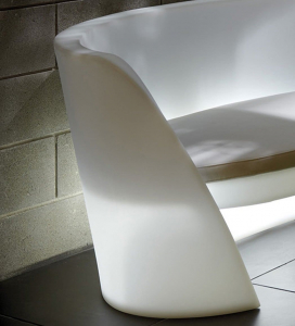 Кресло пластиковое светящееся SLIDE Rap Chair Lighting полиэтилен белый Фото 6