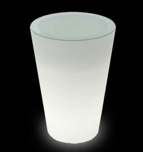 Стол стеклянный барный светящийся SLIDE Pint Lighting полиэтилен, закаленное стекло белый Фото 6