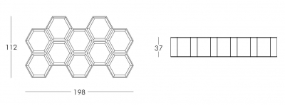 Стеллаж пластиковый книжный SLIDE Hexa Standard полиэтилен Фото 2