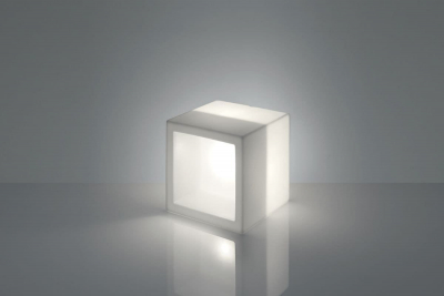 Куб открытый пластиковый светящийся SLIDE Open Cube 45 Lighting LED полиэтилен белый Фото 4