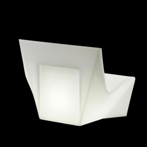 Лаунж-стул пластиковый светящийся SLIDE Kami Ichi Lighting полиэтилен белый Фото 5