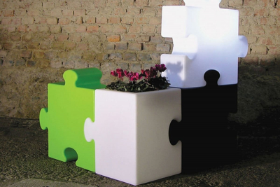 Светильник пластиковый Пазл SLIDE Puzzle Corner Lighting полиэтилен белый Фото 7