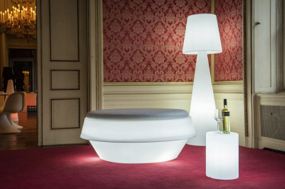 Торшер пластиковый уличный SLIDE Pivot Small Lighting OUT полиэтилен белый Фото 7