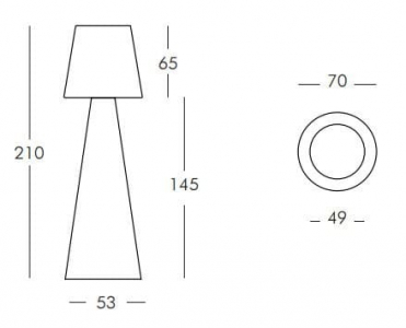 Торшер пластиковый уличный SLIDE Pivot XL Lighting OUT полиэтилен белый Фото 2