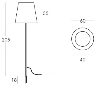 Торшер пластиковый SLIDE Fiaccola Ali Baba Lighting сталь, полиэтилен белый Фото 2