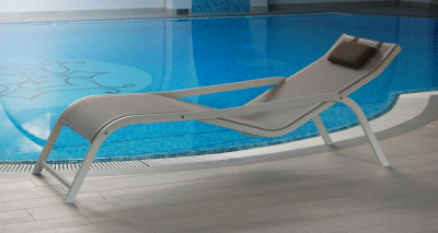 Шезлонг-лежак металлический Magnani Wellness алюминий, текстилен Фото 7