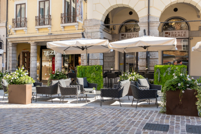 Зонт профессиональный 2х3 м Scolaro Napoli Braccio алюминий, акрил антрацит, слоновая кость Фото 27