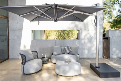 Комплект мягкой мебели Grattoni Ibiza алюминий, роуп, акрил черный, темно-серый Фото 5
