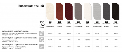 Зонт профессиональный 3х3 м Scolaro Palladio Standard дерево ироко, акрил натуральный, слоновая кость Фото 4