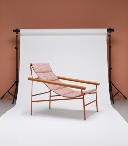 Кресло лаунж металлическое Scab Design Dress Code Glam Outdoor сталь, ироко, ткань sunbrella терракотовый, розовый Фото 8