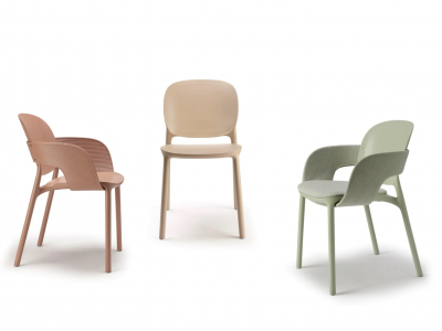 Стул пластиковый Scab Design Hug Go Green технополимер карамельный Фото 16